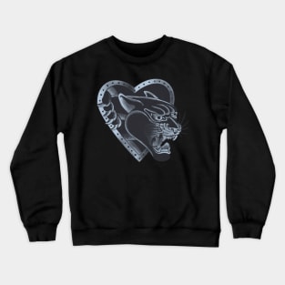 Love Panther - Biker Tattoo Crewneck Sweatshirt